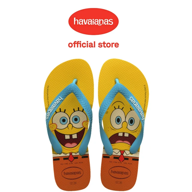 havaianas 哈瓦仕 拖鞋 男鞋 女鞋 夾腳拖 海綿寶寶 Top SpongeBob 藍黃 4148298-2197U(哈瓦士)