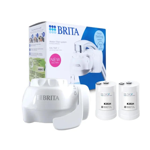 【BRITA】新款 Brita on tap 4重微濾龍頭式濾水器+1入微濾濾芯 共1機2芯(原裝平輸)