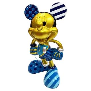 【Enesco】精品家飾 Disney 迪士尼 Romero Britto系列 限定金色米奇NLE居家擺飾 大塑像 藍色