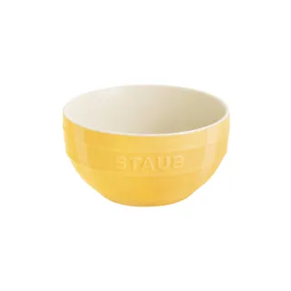 【法國Staub】圓形陶瓷餐碗12cm-檸檬黃(德國雙人牌集團官方直營)