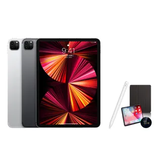 【Apple】S級福利品 iPad Pro 第3代 11吋/512G/WiFi(Apple Pencil ll+三折防摔皮套+鋼化保貼組)