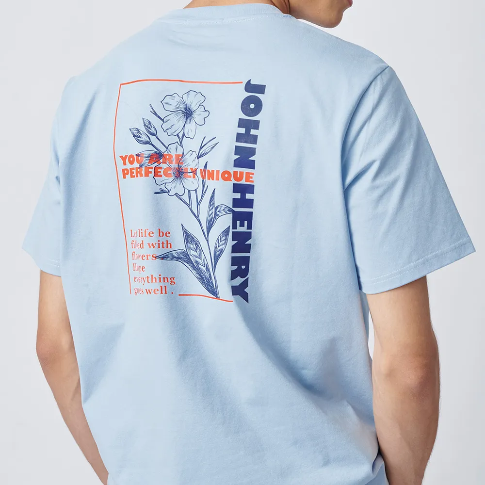 【JOHN HENRY】PERFECTLY UNIQUE 短袖T恤-藍色