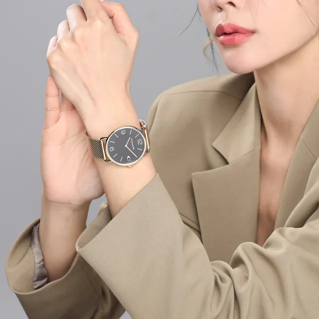 【COACH】COACH 2024專櫃全新人氣優雅輕奢時尚 米蘭帶/皮革 女錶 男錶 腕錶(25款可選)
