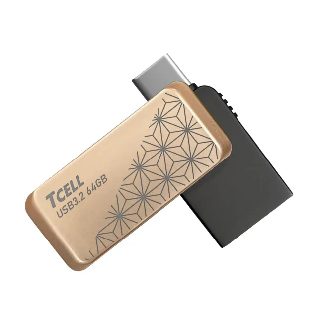 【TCELL 冠元】2入組-Type-C USB3.2 64GB 雙介面OTG大正浪漫隨身碟