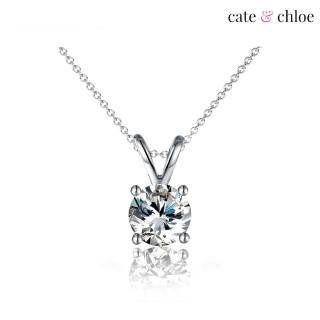 【Cate & Chloe】Faye 18K白金鍍金簡約項鍊(簡約優雅和時尚風格)