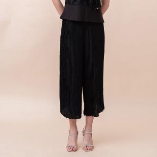 【perng yuh 芃諭名品】恬雅氣質 壓褶 寬管褲(2024 SS Collection｜3A春夏系列)