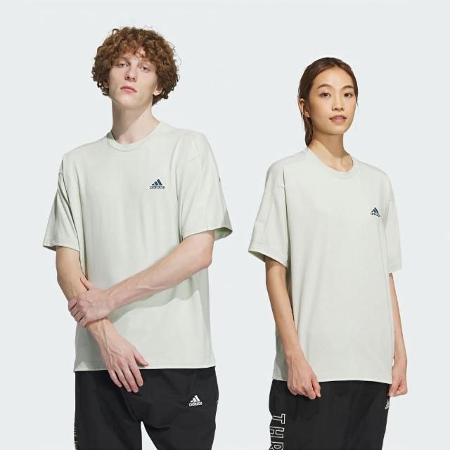 【adidas 愛迪達】上衣 男款 短袖上衣 運動 WORD S/S TEE 綠 IM8771