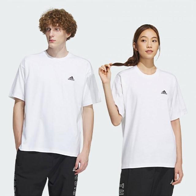 【adidas 愛迪達】上衣 男款 短袖上衣 運動 WORD S/S TEE 白 IM8769