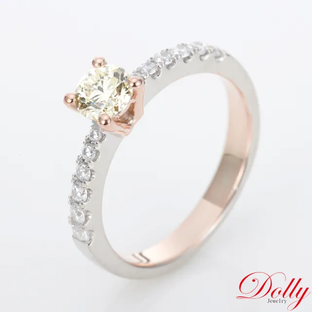 【DOLLY】0.50克拉 求婚戒完美車工鑽石戒指(006)