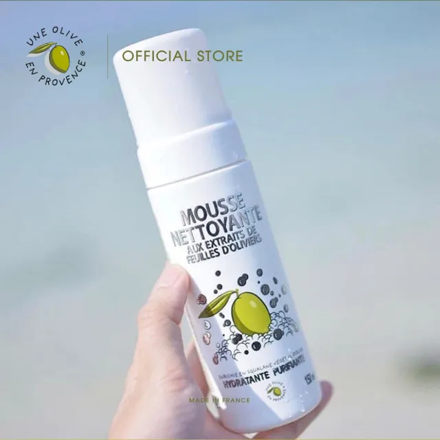【UNE OLIVE EN PROVENCE 一顆橄欖】橄欖葉抗氧潔顏慕絲150mL(法國原裝進口)