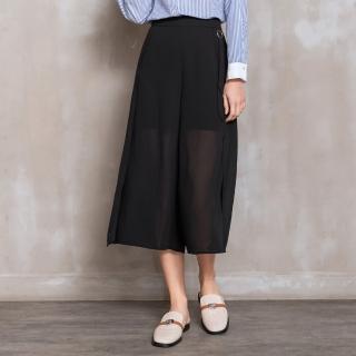 【perng yuh 芃諭名品】獨眾調性 輕透雪紡 寬管褲(2024 SS Collection｜3A春夏系列)