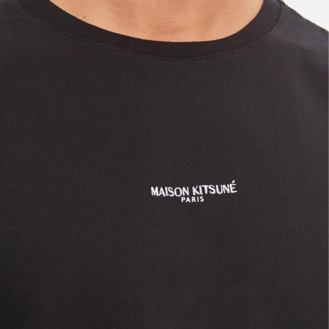 【Maison Kitsune】Maison Kitsun☆ LOGO標誌 黑色 T-SHIRT S號(KM00112KJ0035P199)