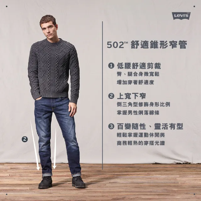 【LEVIS】502™ 男款中腰舒適錐型丹寧牛仔褲 熱賣單品 29507-1478
