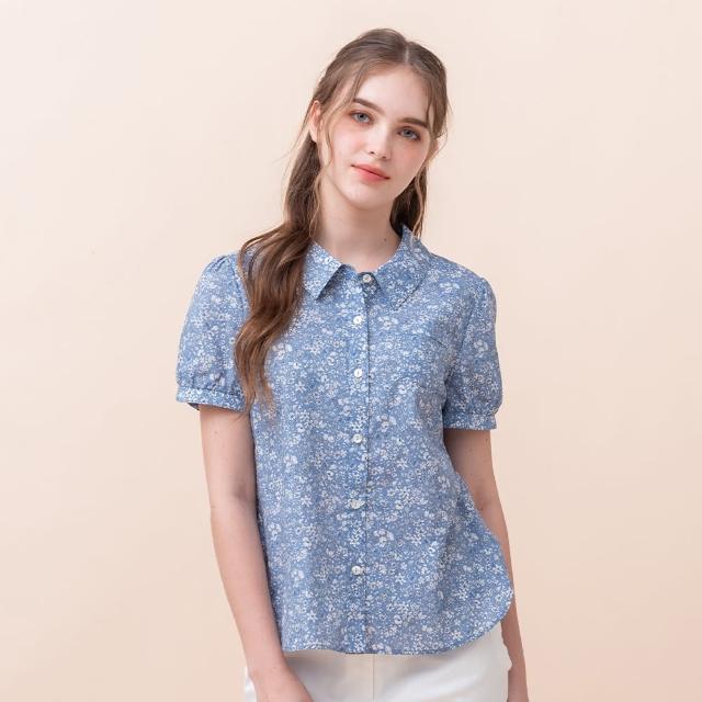 【perng yuh 芃諭名品】微風徐徐 印花柔棉 翻領襯衫(2024 SS Collection｜3A春夏系列)