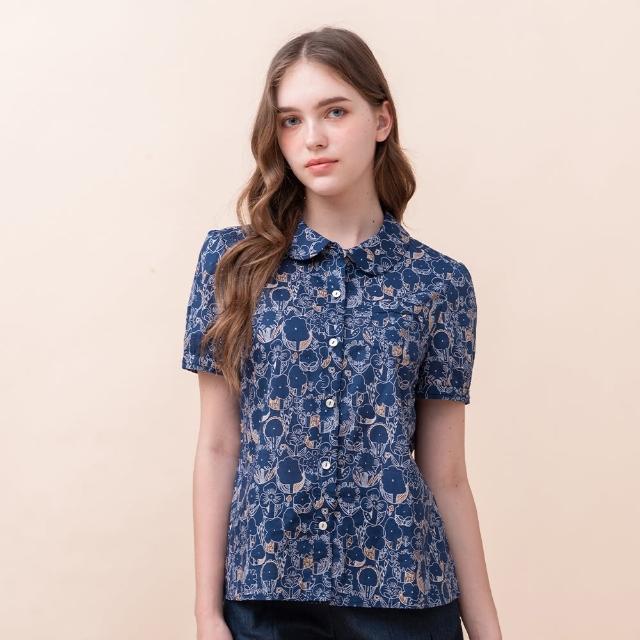 【perng yuh 芃諭名品】深邃花海 印花 柔棉襯衫(2024 SS Collection｜3A春夏系列)