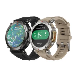 【Amazfit 華米】T-Rex Ultra軍規全方位戶外運動雙頻GPS健康智慧手錶-兩色任選(1.39吋/超長續航/30m潛水)