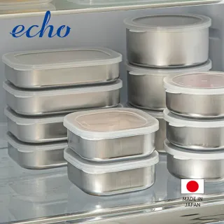 【ECHO】日本製ECHO不鏽鋼保鮮盒340ml(保鮮盒 日本ECHO)