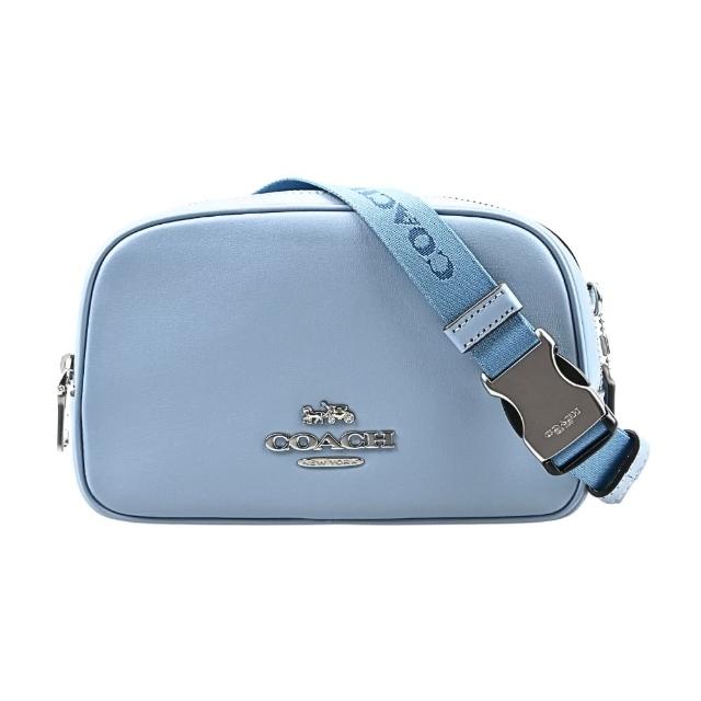 【COACH】Pace 金屬logo斜揹腰包(莫蘭迪霧藍)