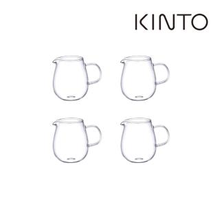 【Kinto】UNITEA 玻璃奶罐 180ml（四件組）(奶盅 奶壺 咖啡茶飲器具)
