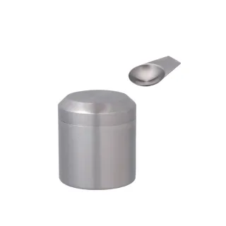 【Kinto】LT 不銹鋼茶罐450ML搭配茶匙（一組）(不鏽鋼茶葉罐 茶葉勺 茶具器皿)