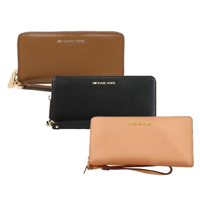 【Michael Kors】素面荔枝紋皮革長夾