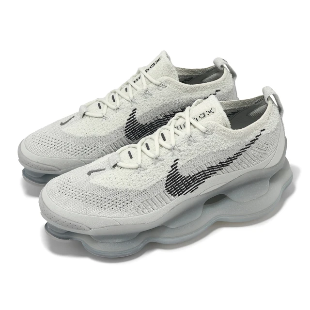 NIKE 耐吉 慢跑鞋 Air Max Scorpion Flyknit SE 男鞋 灰 黑 氣墊 厚底 緩衝(FQ2694-001)