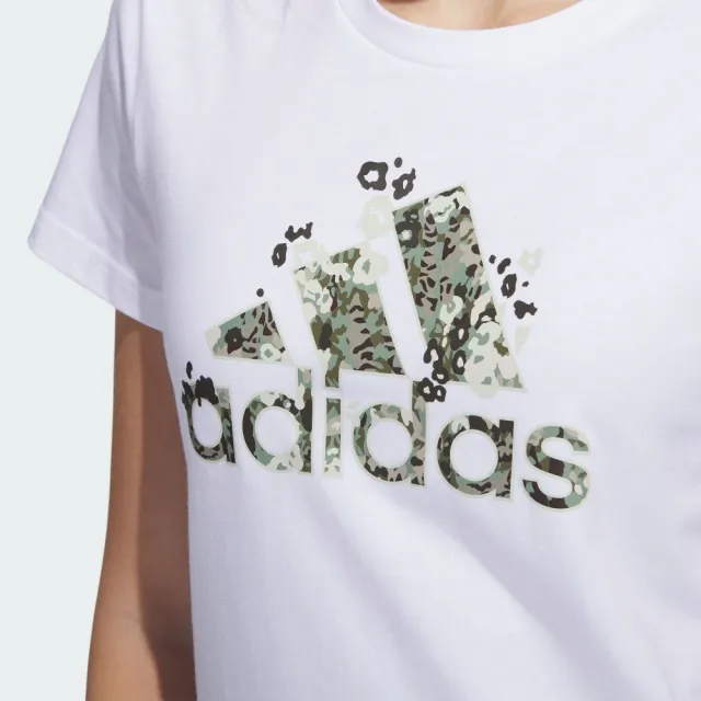 【adidas 官方旗艦】LOGO 短袖上衣 女 H52233