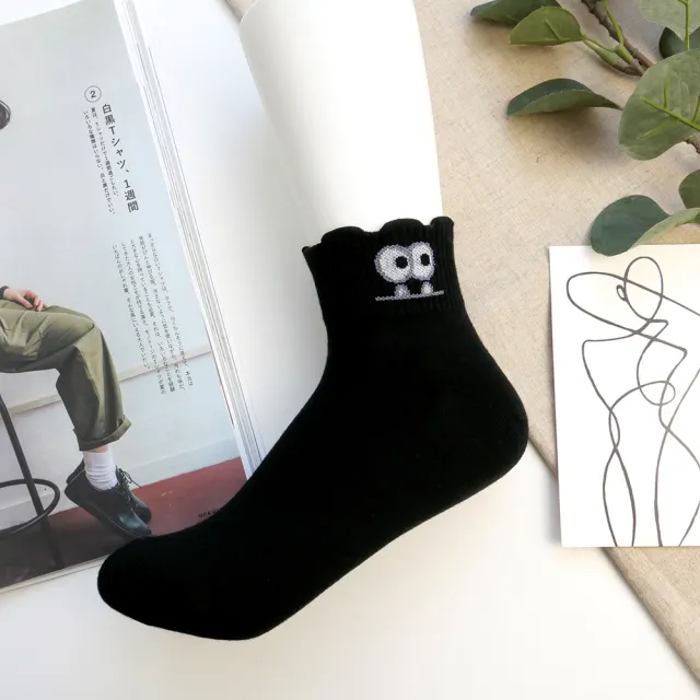 【哈囉喬伊】韓國襪子 搞怪表情小耳朵短襪 女襪 C82(正韓直送 韓妞必備 棉襪 短襪 船型襪 韓國少女襪)