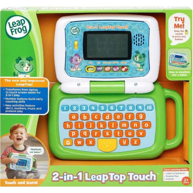 【ToysRUs 玩具反斗城】LeapFrog跳跳蛙 翻轉小筆電-綠(兒童 益智 玩具)