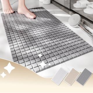 【凡尼塔】立體方格浴室防滑墊 三入組(40*71cm 防滑 防摔 淋浴 吸盤浴室墊 排水 浴室止滑 浴缸 廁所 止 滑)