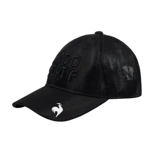 【LE COQ SPORTIF 公雞】高爾夫系列 黑色防水高透氣可調節高爾夫球帽 QGT0J108