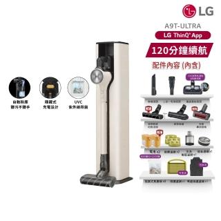 【LG 樂金】CordZero A9 T系列自動集塵濕拖無線吸塵器A9T-ULTRA(雪霧白)