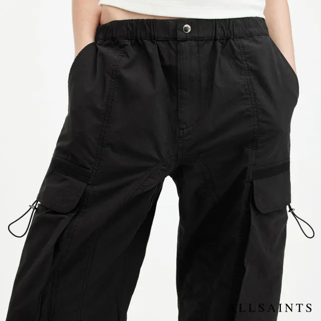 【ALLSAINTS】BARBARA 高腰軍裝休閒長褲-黑 W021TA(舒適版型)