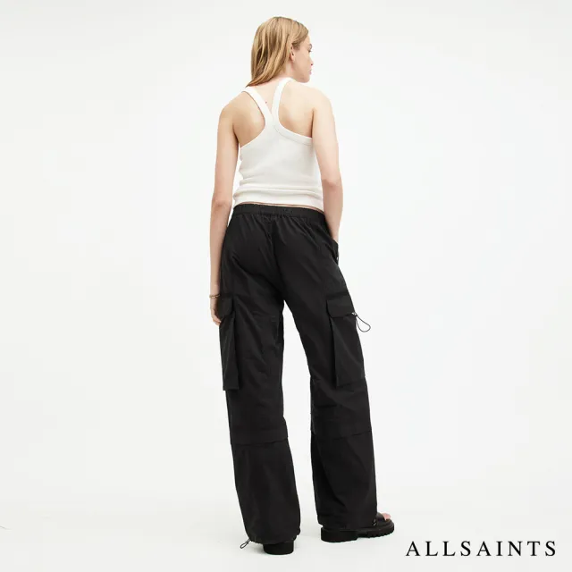 【ALLSAINTS】BARBARA 高腰軍裝休閒長褲-黑 W021TA(舒適版型)