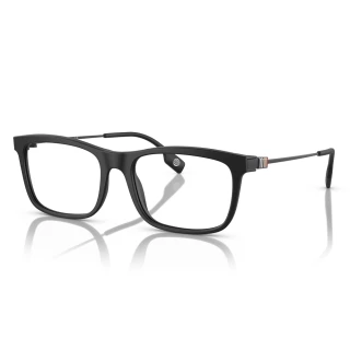 【BURBERRY 巴寶莉】方框光學眼鏡(霧黑 黑#B2384F 3464-55mm)