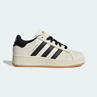 【adidas 愛迪達】Superstar XLG W 女 休閒鞋 運動 經典 貝殼頭 三葉草 厚底 奶白 黑(ID5698)