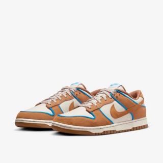 【NIKE 耐吉】運動鞋 休閒鞋 男鞋 女鞋 NIKE DUNK LOW RETRO PRM Light British Tan 棕藍 麂皮(FN5825100)