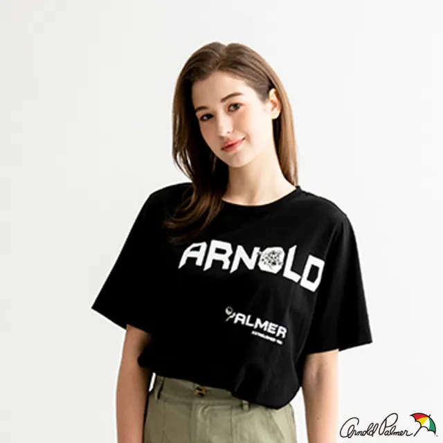 【Arnold Palmer 雨傘】男女裝-品牌經典LOGO短袖T(MOMO特談最低價)