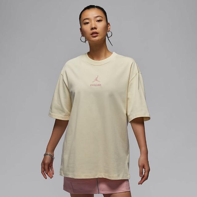 【NIKE 耐吉】AS W J AIR GIRL TEE OS GCEL 女短袖上衣 米黃(HJ3963113)