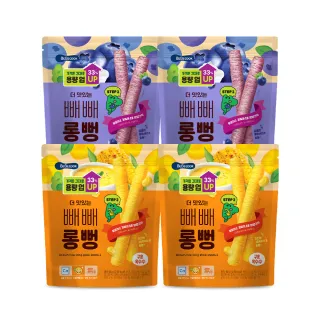 【韓國 BEBECOOK 寶膳】幼兒初食綿綿貝貝棒 4入組(藍莓優格、炙燒玉米)