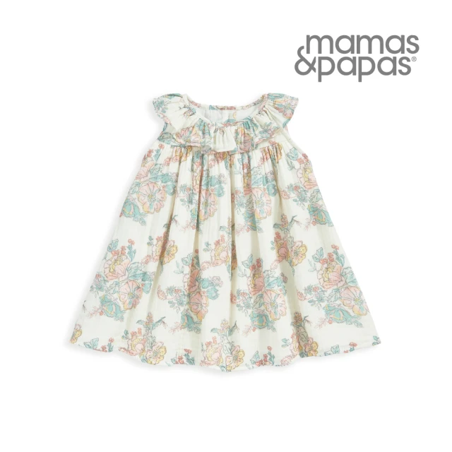 【Mamas & Papas】玫瑰花繪-無袖洋裝(5種尺寸可選)