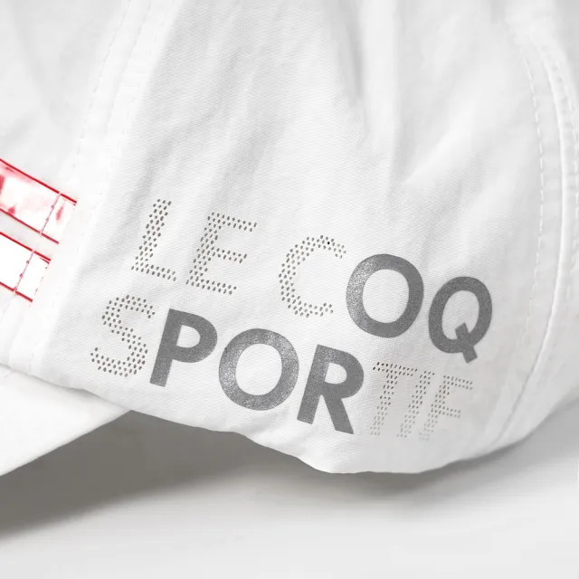 【LE COQ SPORTIF 公雞】高爾夫系列 白色韓系側邊雙色LOGO可調節棒球帽 QGT0K131