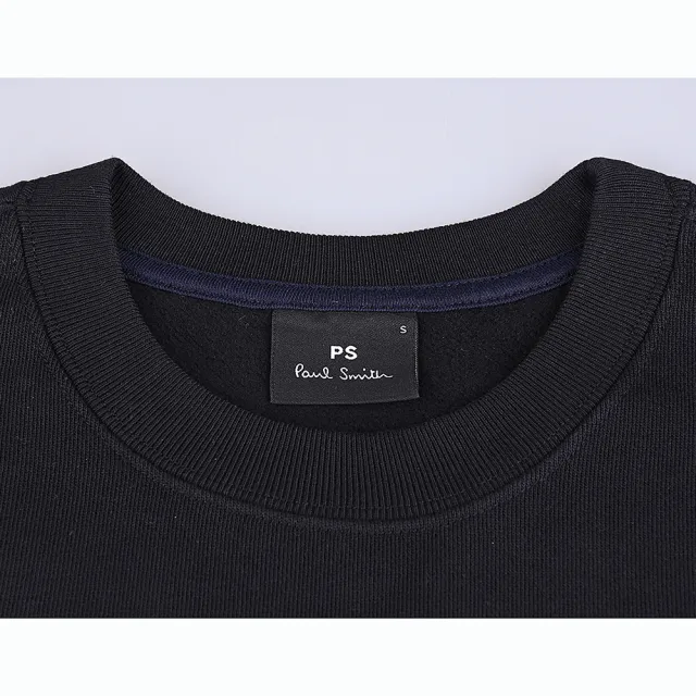 【Paul Smith】PAUL SMITH胸前字母印花LOGO斑馬圖案設計有機棉長袖T恤(男款/黑)
