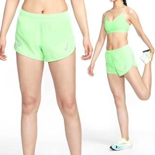 【NIKE 耐吉】Dri-Fit 女款 螢光綠色 慢跑 訓練 速乾 排汗 運動 短褲 DD5936-376