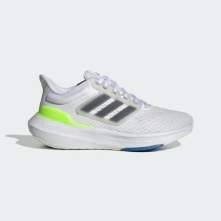 【adidas 愛迪達】Ultrabounce J 大童 慢跑鞋 運動 休閒 緩震 透氣 基本款 舒適 白 螢黃(IG7284)