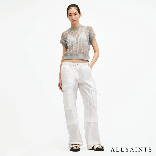 ALLSAINTS BARBARA 高腰軍裝休閒長褲-白 W021TA(舒適版型)