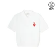 【MLB】女版抗UV防曬短袖Polo衫 Heart系列 紐約洋基隊(3FPQH0243-50WHS)