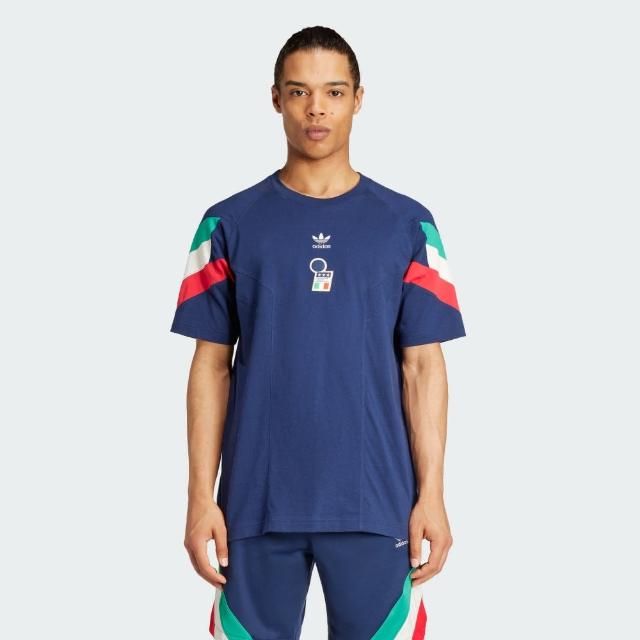 【adidas 愛迪達】上衣 男款 短袖上衣 運動 亞規 義大利隊 三葉草 FIGC OG TEE 藍 IY4631