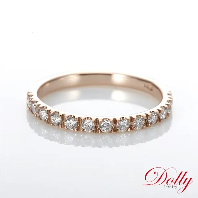 【DOLLY】0.30克拉 輕珠寶18K玫瑰金鑽石戒指