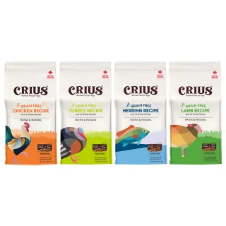 【CRIUS 克瑞斯】無穀天然犬飼料/犬糧-1LB/450G-雞肉/火雞肉/白鮭魚/羊肉 四種口味可選